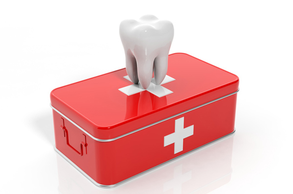Rendering of tooth on emergency kit in Concord, CA